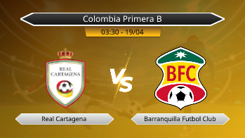 Colombia Primera B Real Cartagena VS Barranquilla Futbol Club