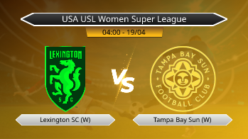 USA USL Women Super League Lexington SC (W) VS Tampa Bay Sun (W)