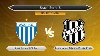 Brazil Serie B Avai Futebol Clube VS Associacao Atletica Ponte Preta