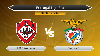 Portugal Liga Pro UD Oliveirense VS Benfica B