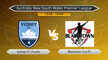 Australia New South Wales Premier League Sydney FC (Youth) VS Blacktown City FC