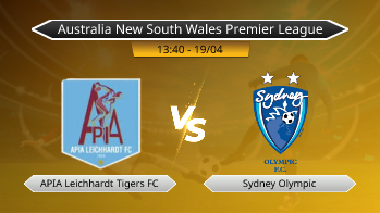 Australia New South Wales Premier League APIA Leichhardt Tigers FC VS Sydney Olympic