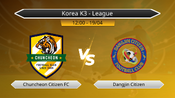 Korea K3 - League Chuncheon Citizen FC VS Dangjin Citizen