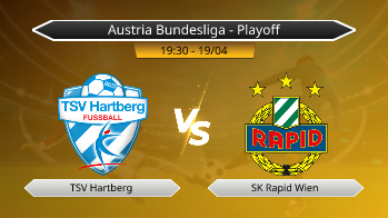 Austria Bundesliga - Playoff TSV Hartberg VS SK Rapid Wien