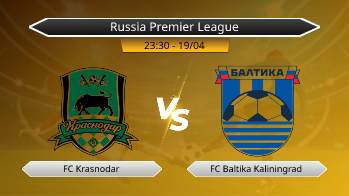 Russia Premier League FC Krasnodar VS FC Baltika Kaliningrad
