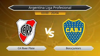 Argentina Liga Profesional CA River Plate VS Boca Juniors