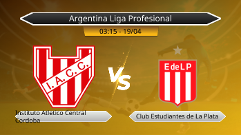 Argentina Liga Profesional Instituto Atletico Central Cordoba VS Club Estudiantes de La Plata