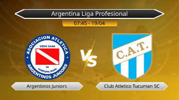 Argentina Liga Profesional Argentinos Juniors VS Club Atletico Tucuman SC