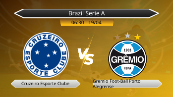 Brazil Serie A Cruzeiro Esporte Clube VS Gremio Foot-Ball Porto Alegrense