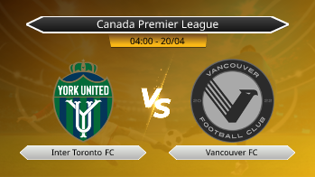 Canada Premier League Inter Toronto FC VS Vancouver FC