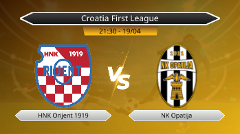 Croatia First League HNK Orijent 1919 VS NK Opatija