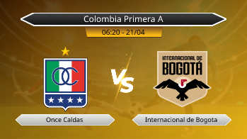 Colombia Primera A Once Caldas VS Internacional de Bogota
