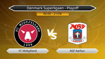 Denmark Superligaen - Playoff FC Midtjylland VS AGF Aarhus