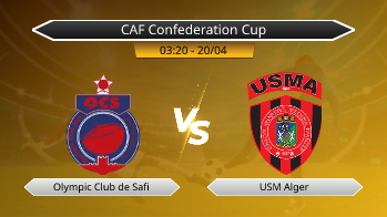 CAF Confederation Cup Olympic Club de Safi VS USM Alger