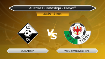 Austria Bundesliga - Playoff SCR Altach VS WSG Swarovski Tirol