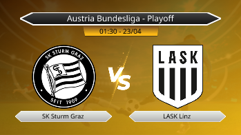 Austria Bundesliga - Playoff SK Sturm Graz VS LASK Linz