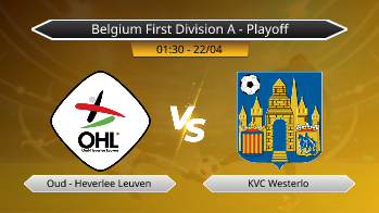 Belgium First Division A - Playoff Oud - Heverlee Leuven VS KVC Westerlo