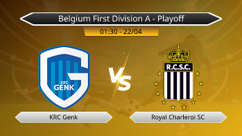 Belgium First Division A - Playoff KRC Genk VS Royal Charleroi SC