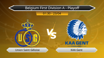 Belgium First Division A - Playoff Union Saint Gilloise VS KAA Gent