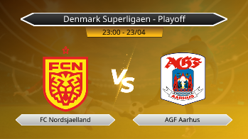 Denmark Superligaen - Playoff FC Nordsjaelland VS AGF Aarhus