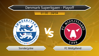Denmark Superligaen - Playoff Sonderjyske VS FC Midtjylland
