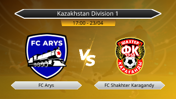 Kazakhstan Division 1 FC Arys VS FC Shakhter Karagandy