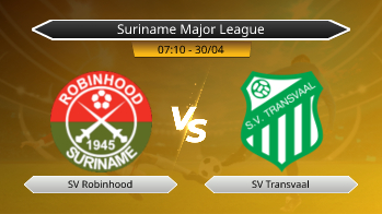 Suriname Major League SV Robinhood VS SV Transvaal