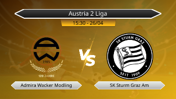 Austria 2 Liga Admira Wacker Modling VS SK Sturm Graz Am