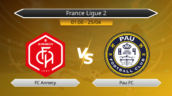 France Ligue 2 FC Annecy VS Pau FC