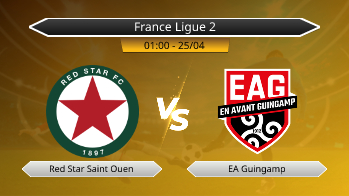 France Ligue 2 Red Star Saint Ouen VS EA Guingamp