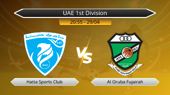 UAE 1st Division Hatta Sports Club VS Al Oruba Fujairah