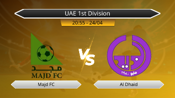 UAE 1st Division Majd FC VS Al Dhaid
