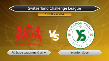 Switzerland Challenge League FC Stade Lausanne Ouchy VS Yverdon Sport