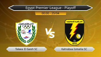 Egypt Premier League - Playoff Talaea El Gaish SC VS Kahrabaa Ismailia SC