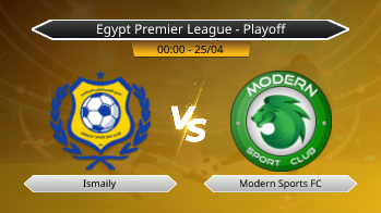 Egypt Premier League - Playoff Ismaily VS Modern Sports FC