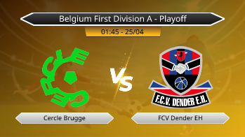 Belgium First Division A - Playoff Cercle Brugge VS FCV Dender EH