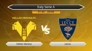 Italy Serie A Hellas Verona VS Lecce