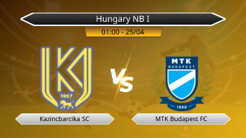 Hungary NB I Kazincbarcika SC VS MTK Budapest FC