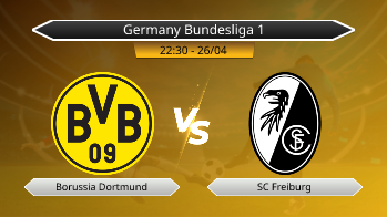 Germany Bundesliga 1 Borussia Dortmund VS SC Freiburg