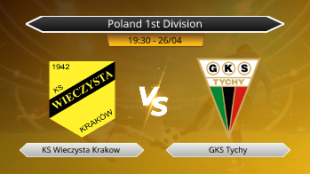 Poland 1st Division KS Wieczysta Krakow VS GKS Tychy