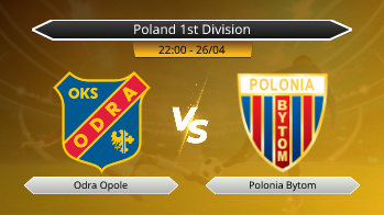 Poland 1st Division Odra Opole VS Polonia Bytom