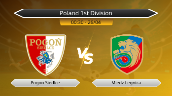 Poland 1st Division Pogon Siedlce VS Miedz Legnica