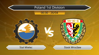 Poland 1st Division Stal Mielec VS Slask Wroclaw