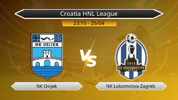 Croatia HNL League NK Osijek VS NK Lokomotiva Zagreb
