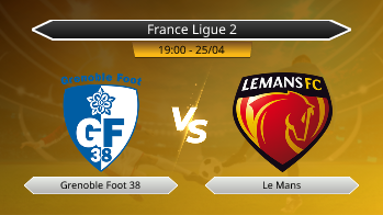 France Ligue 2 Grenoble Foot 38 VS Le Mans