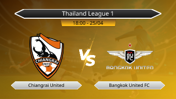 Thailand League 1 Chiangrai United VS Bangkok United FC
