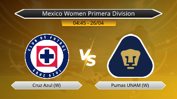 Mexico Women Primera Division Cruz Azul (W) VS Pumas UNAM (W)