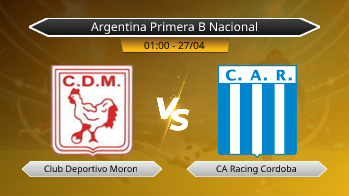 Argentina Primera B Nacional Club Deportivo Moron VS CA Racing Cordoba