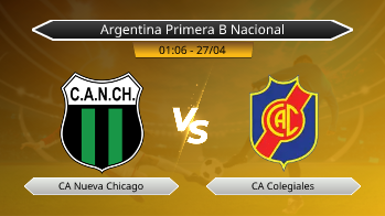Argentina Primera B Nacional CA Nueva Chicago VS CA Colegiales