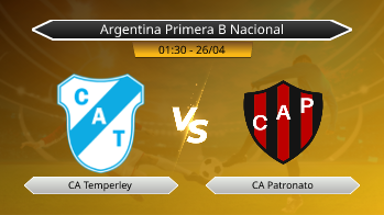 Argentina Primera B Nacional CA Temperley VS CA Patronato